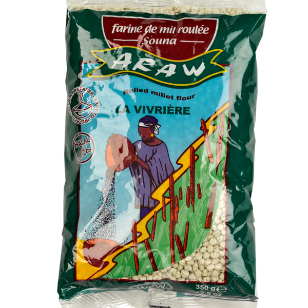 La vivriere araw – farine de mil roulée gros grain – 350g