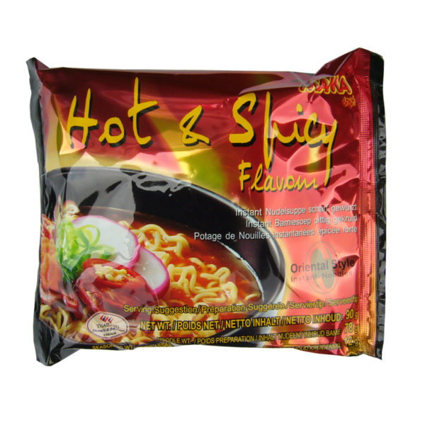 Mama instant noodles hot and spicy flavour – instant nouilles fort et épicé – 90g