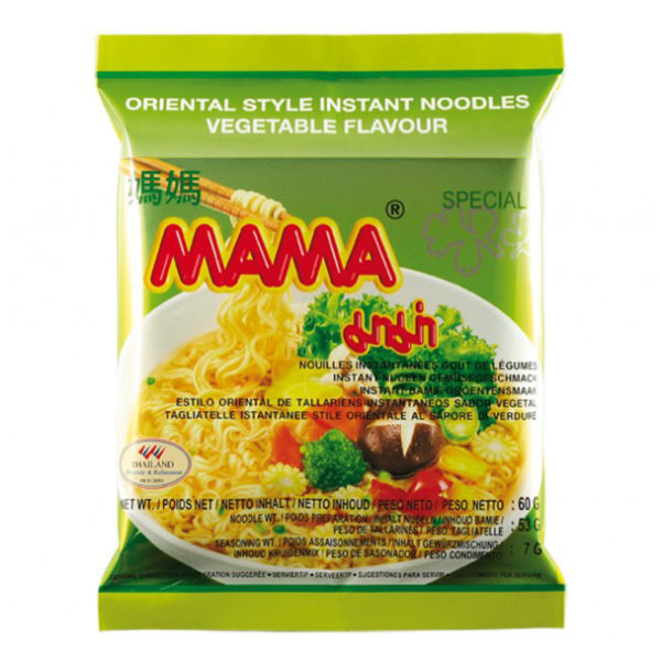 Mama vegetable flavour instant noodle – instant nouilles aux légumes – Nudeln mit Gemüsegeschmack – 60g