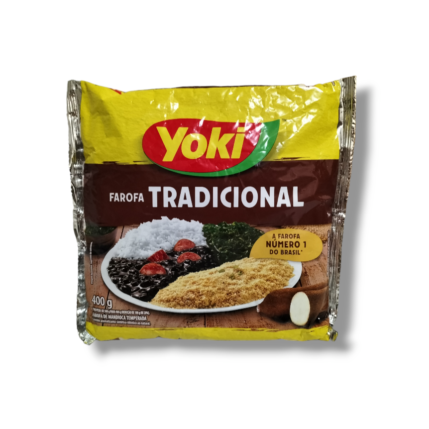 Yoki farofa tradicional – Maniokmehl gewürzt – farine de cassave assaisonnée – 500g