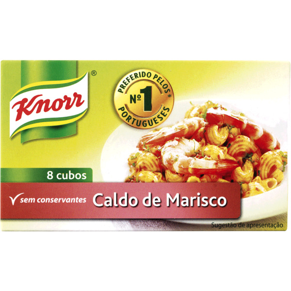 Knorr caldo de marisco – bouillon de fruits de mer cube – 8 cubos – 80g