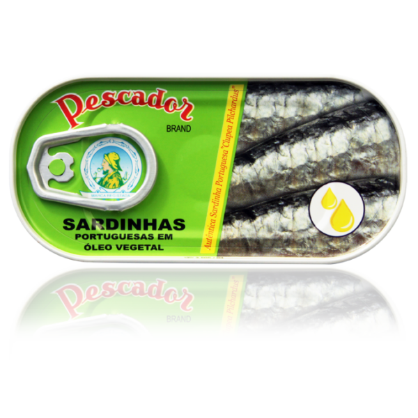 Pescador sardinhas em oleo vegetal – sardines à l’huile végétale – 56g