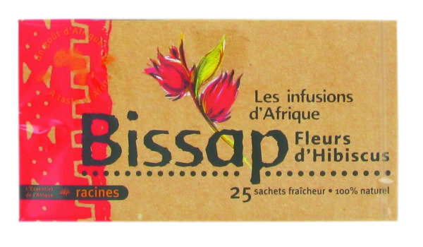 Les infusions d’afrique red bissap – infusion aux fleurs d’hibiscus rouges – 25 sachets – 40g