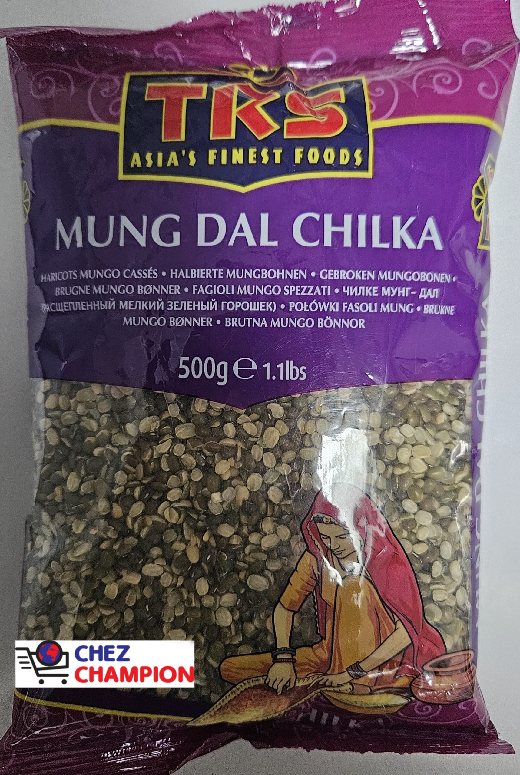 TRS mung dal chilka – haricots mungo cassés – halbierte mungbohnen -500g