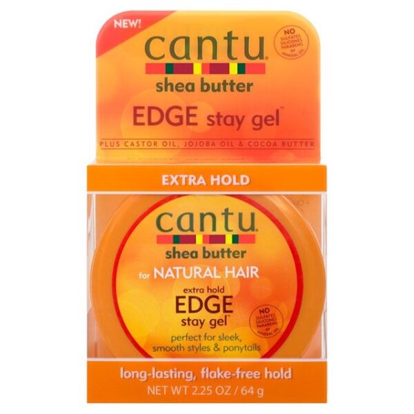 Cantu shea butter edge stay gel extra hold – gel pour cheveux – 64g