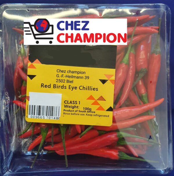 Red birds eye chillies – chili rouge