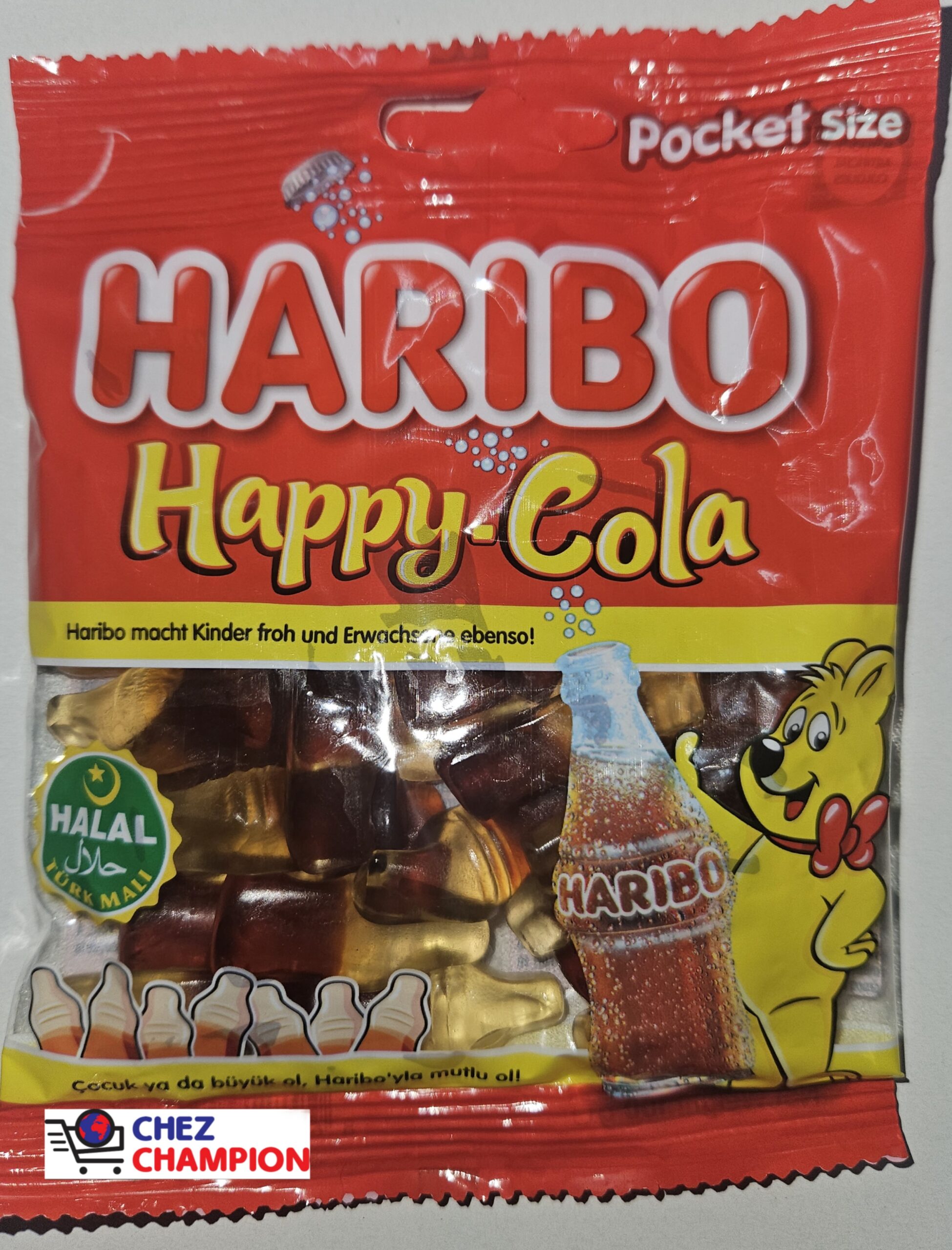 Haribo happy cola halal – bonbons au goût cola – Fruchtgummi mit Cola-Geschmack – 100g