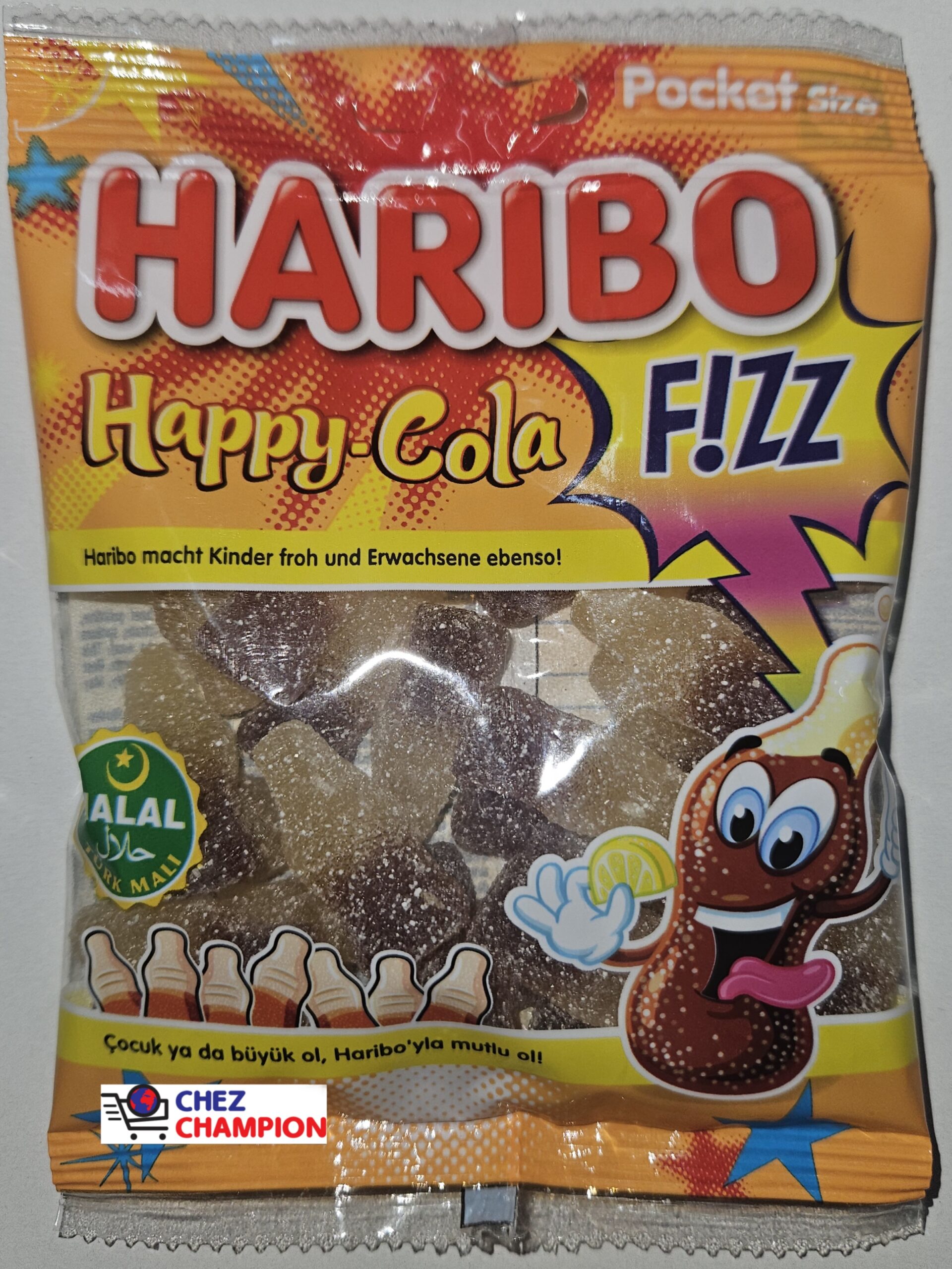 Haribo happy cola halal – bonbon goût coca cola acide – Fruchtgummi mit Cola-geschmack – 100g