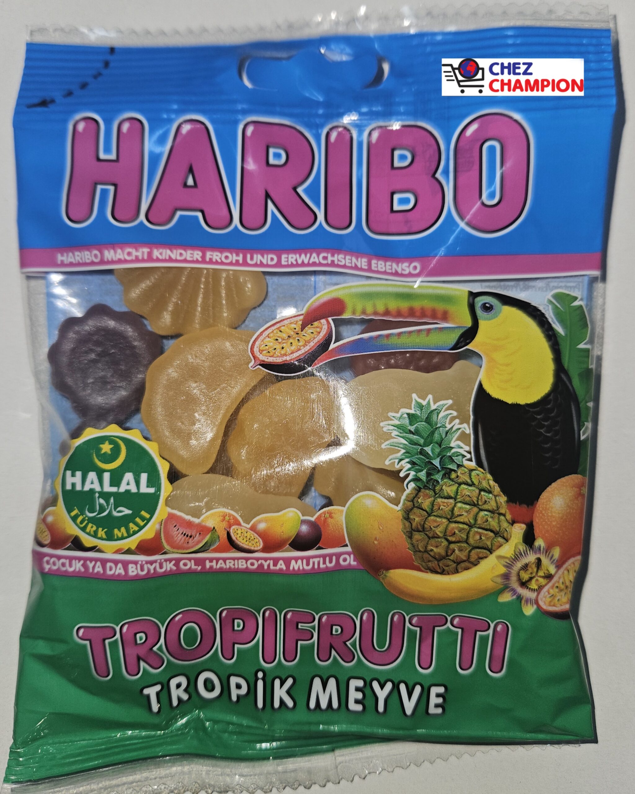 Haribo tropifrutti halal – bonbons fruits tropicaux – 100g