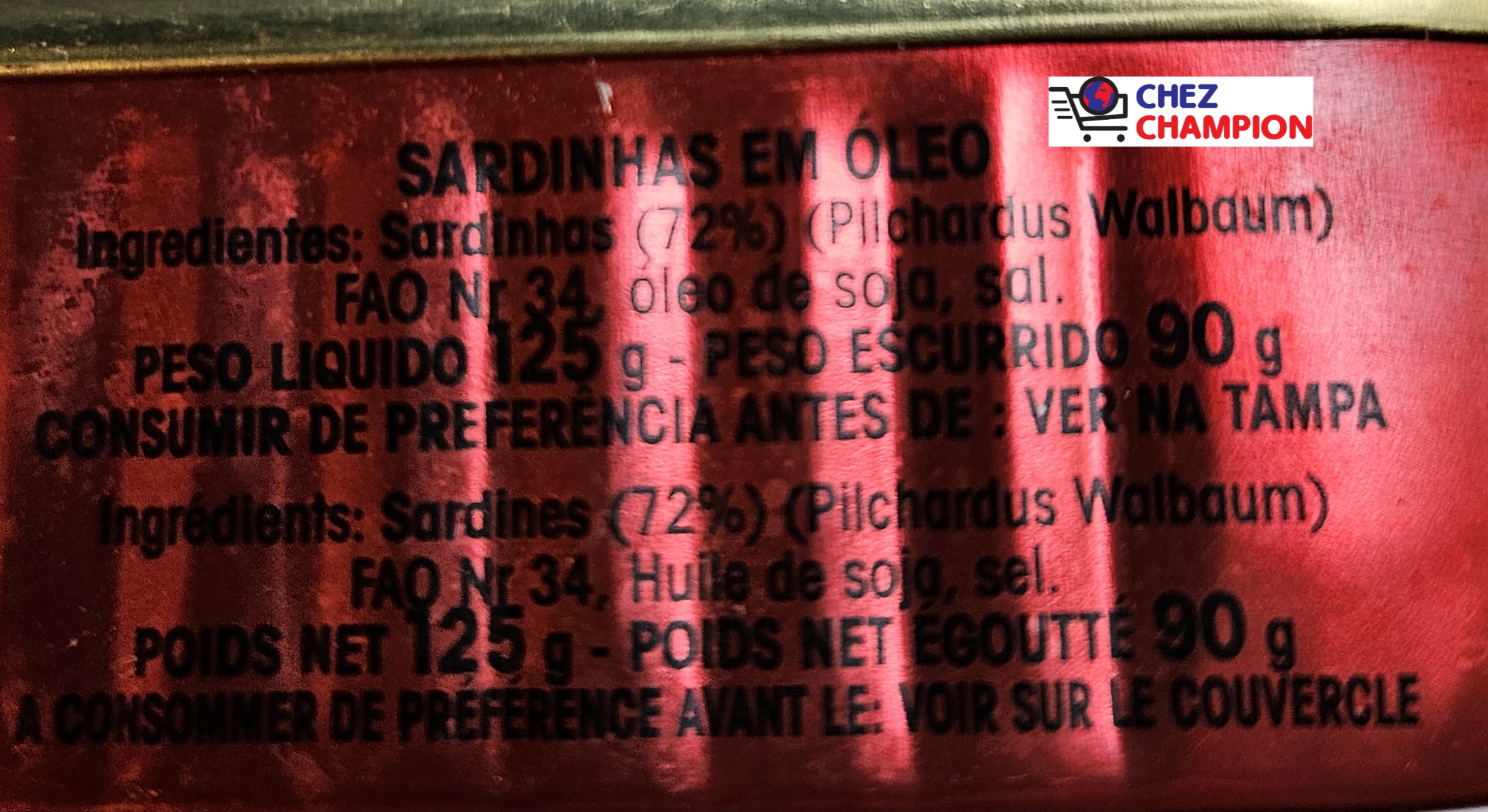 Anny sardines in oil – sardines à l’huile – 125g