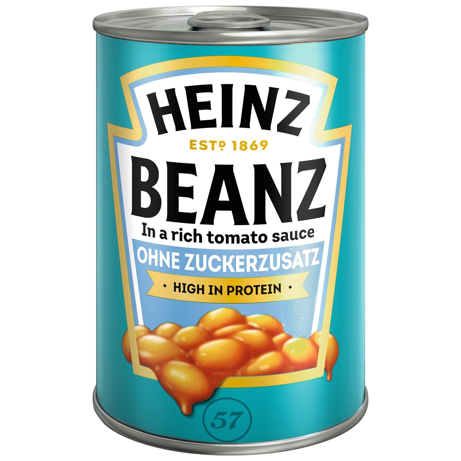 Heinz beanz in a rich tomato sauce – haricots cuits à la sauce tomate sans sucre ajouté – 415g