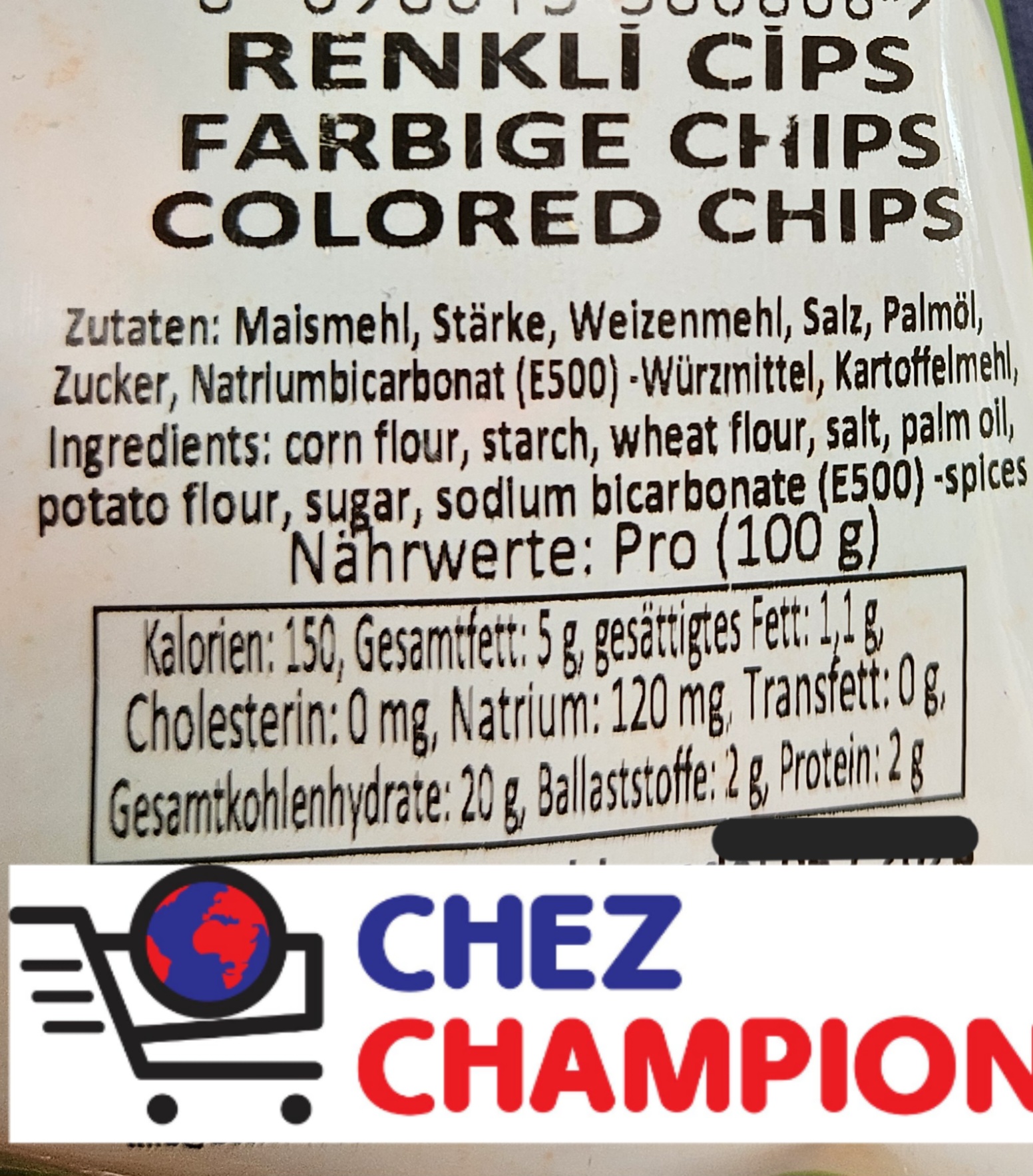 Besler colored corn chips – chips de mais coloré – farbige Maischips – 150g