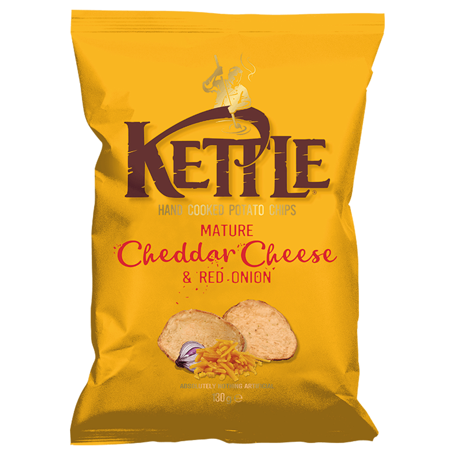 Kettle cheddar cheese and red onion chips – chips au cheddar et oignons rouges – 130g
