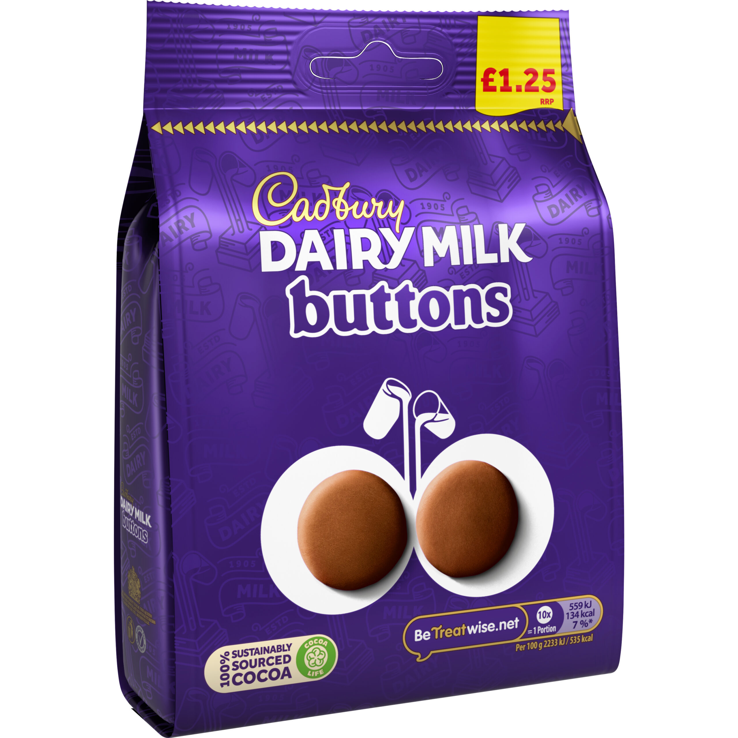 Cadbury dairy milk buttons chocolate – chocolat – 119g
