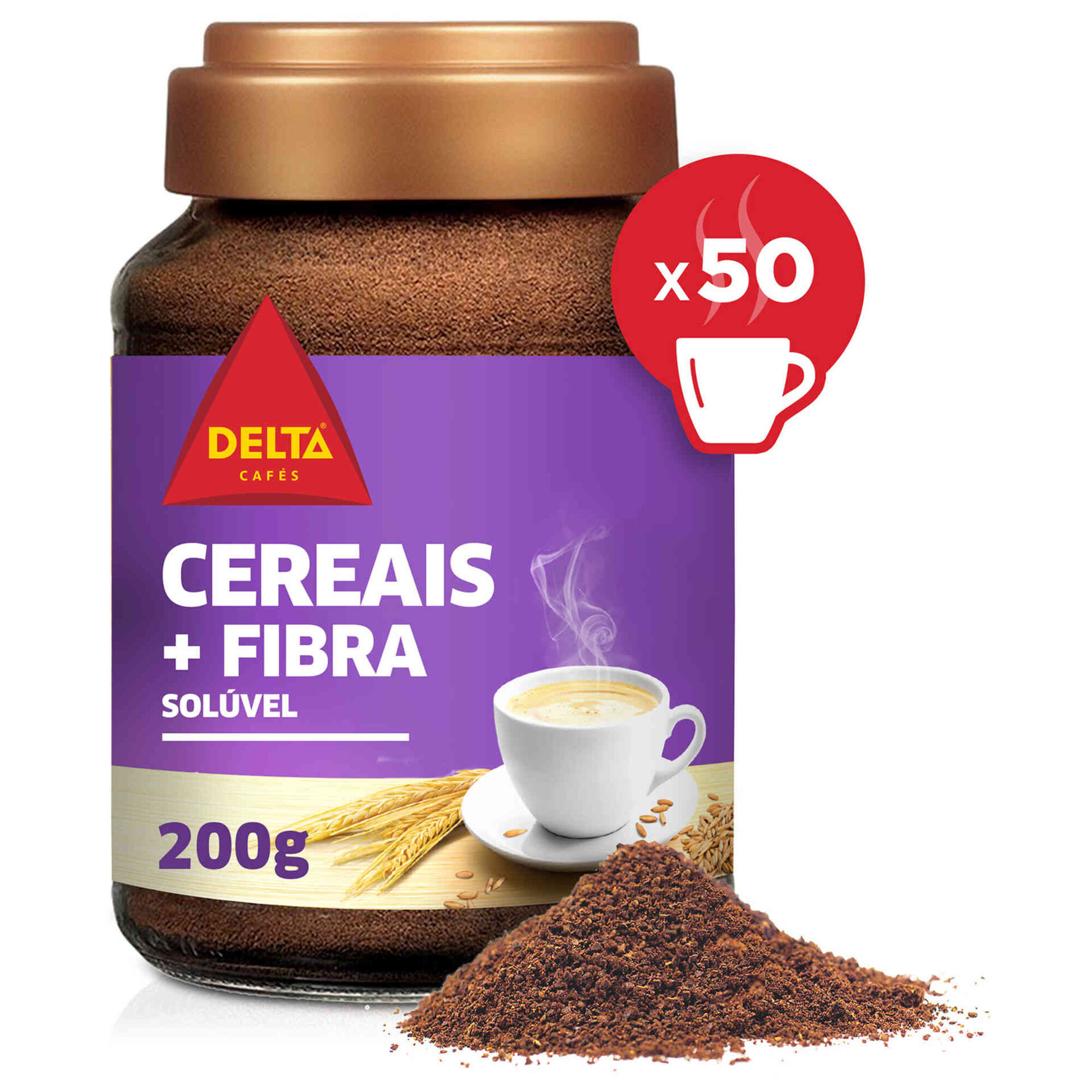 Delta cereais + fibra soluvel – mélange soluble d’orge, chicorée et seigle sans café – 200g