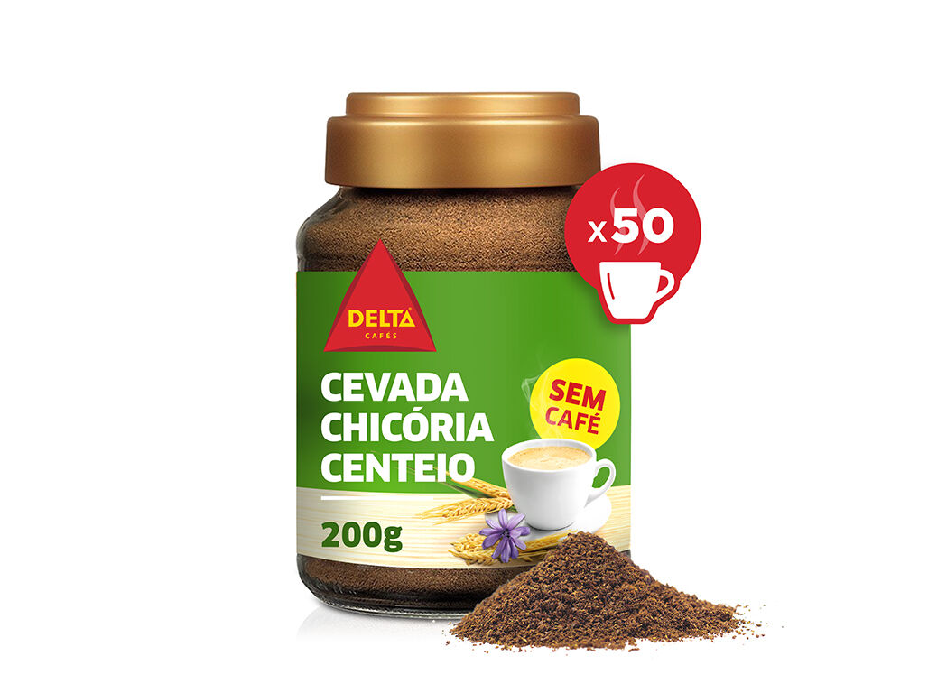 Delta cevada chicoria centeio – mélange soluble d’orge, chicorée et seigle sans café – 200g