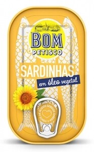 Bom petisco sardinhas em oleo vegetal – sardines à l’huile végétale – 120g