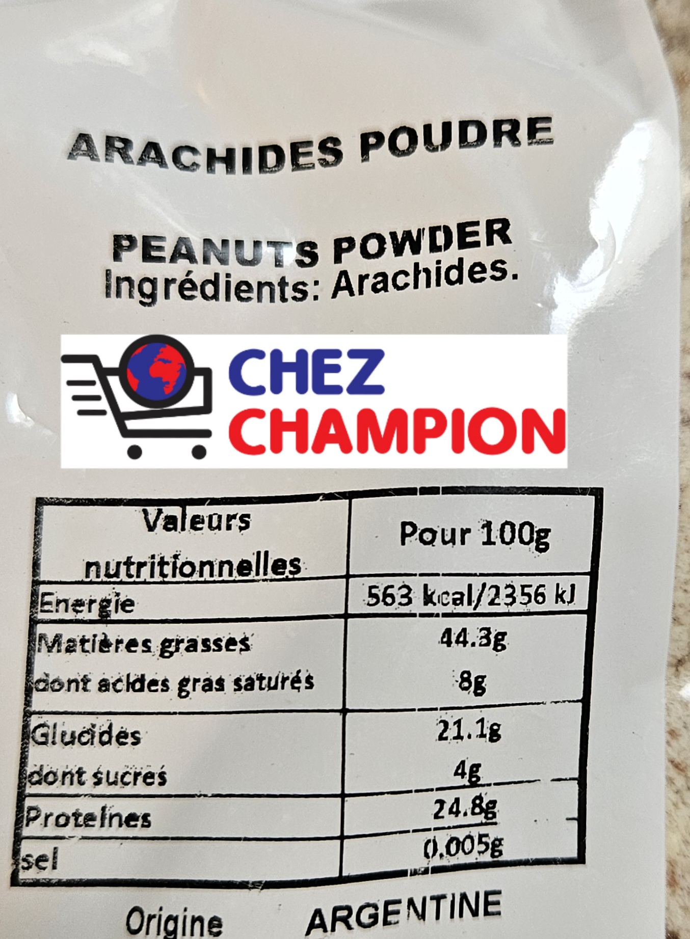 Arachides poudre – peanuts powder – 500g