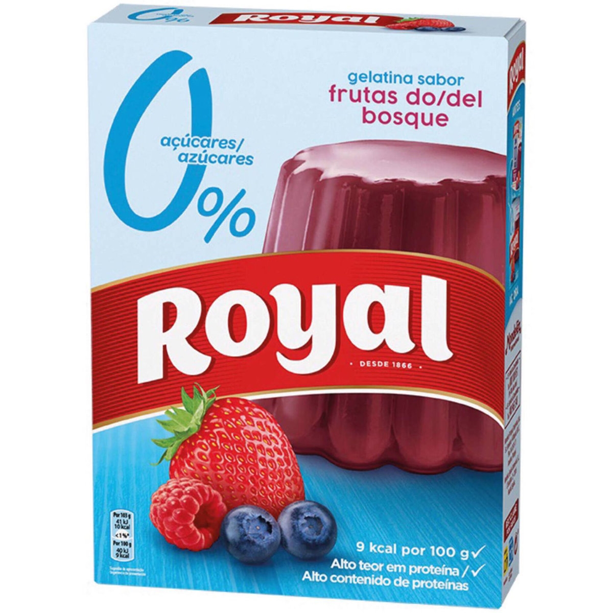 Royal gelatina sabor frutas do bosque 0% acucares – gélatine au goût des fruits de bois sans sucre – 31g