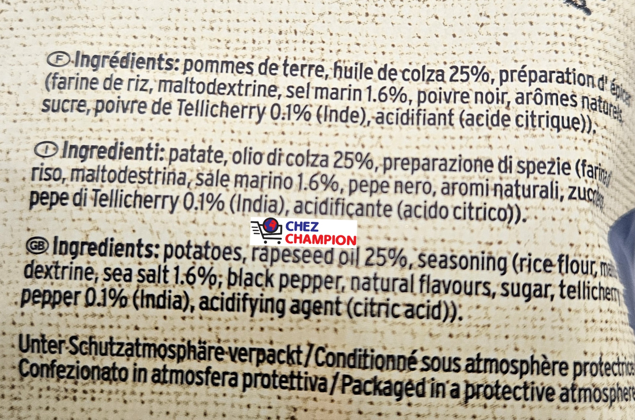 Zweifel kezz indian pepper and sea salt chips – chips à l’arôme poivre indien et sel marin – 110g