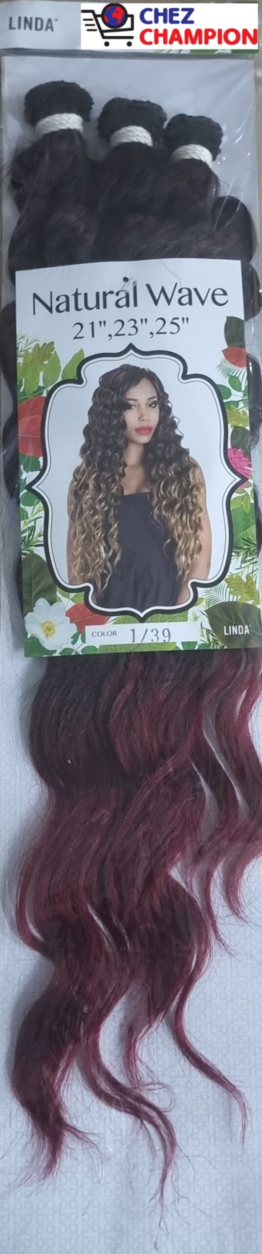 Linda natural wave 21″, 23″, 25″ – tissage – couleur 1/39