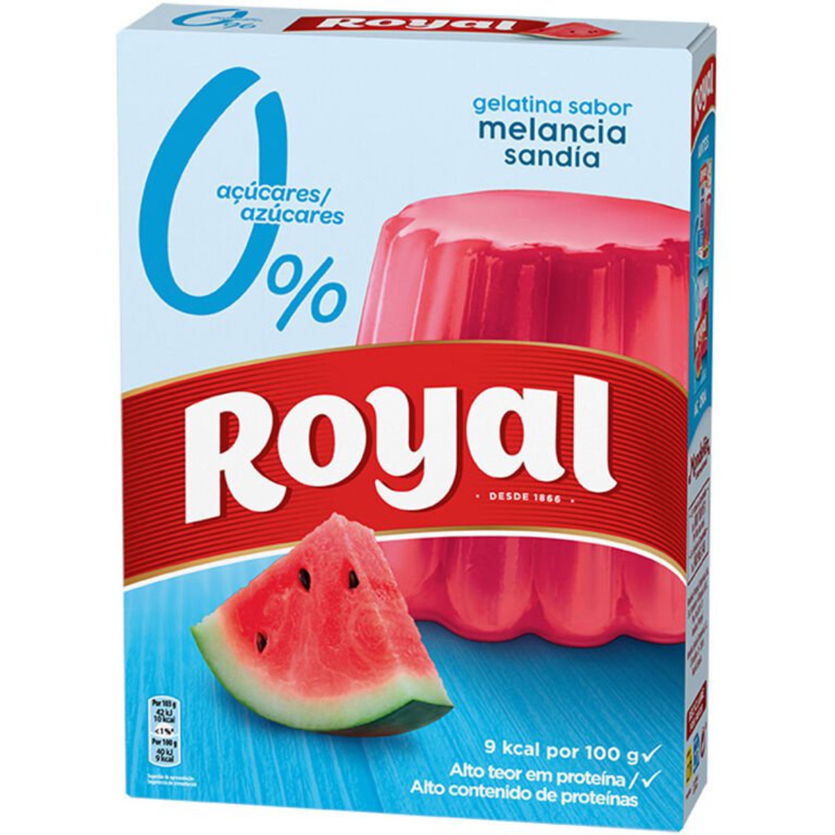 Royal gelatina sabor melancia 0% acucares – gélatine au goût de pasthèque sans sucre – 31g