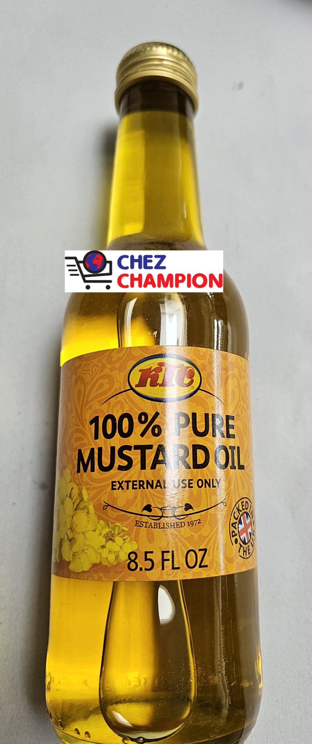 KTC 100% pure mustard oil external use only – huile de moutarde pure – 250ml