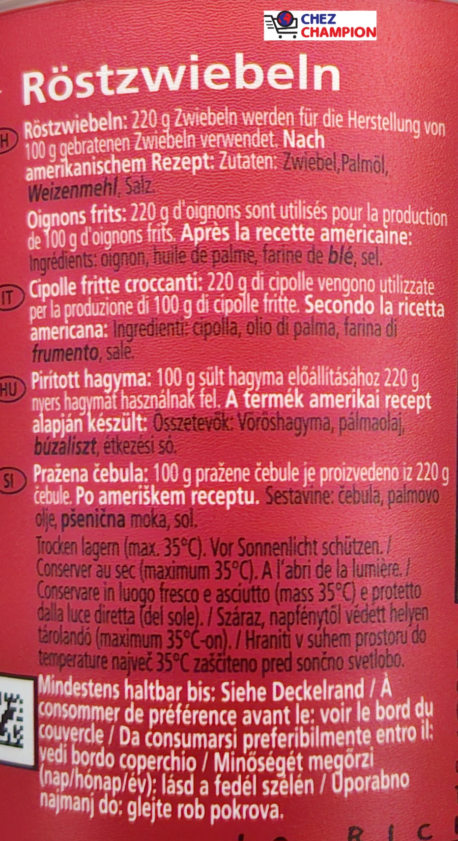 Taste of america oignons frits – Röstzwiebeln – 150g