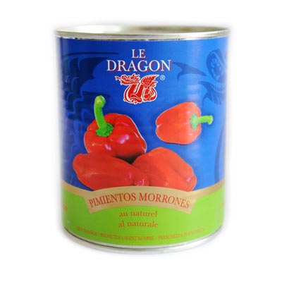 Le dragon pimientos morrones – poivrons rouges – rote Paprikaschoten – peperoni rossi – 390g