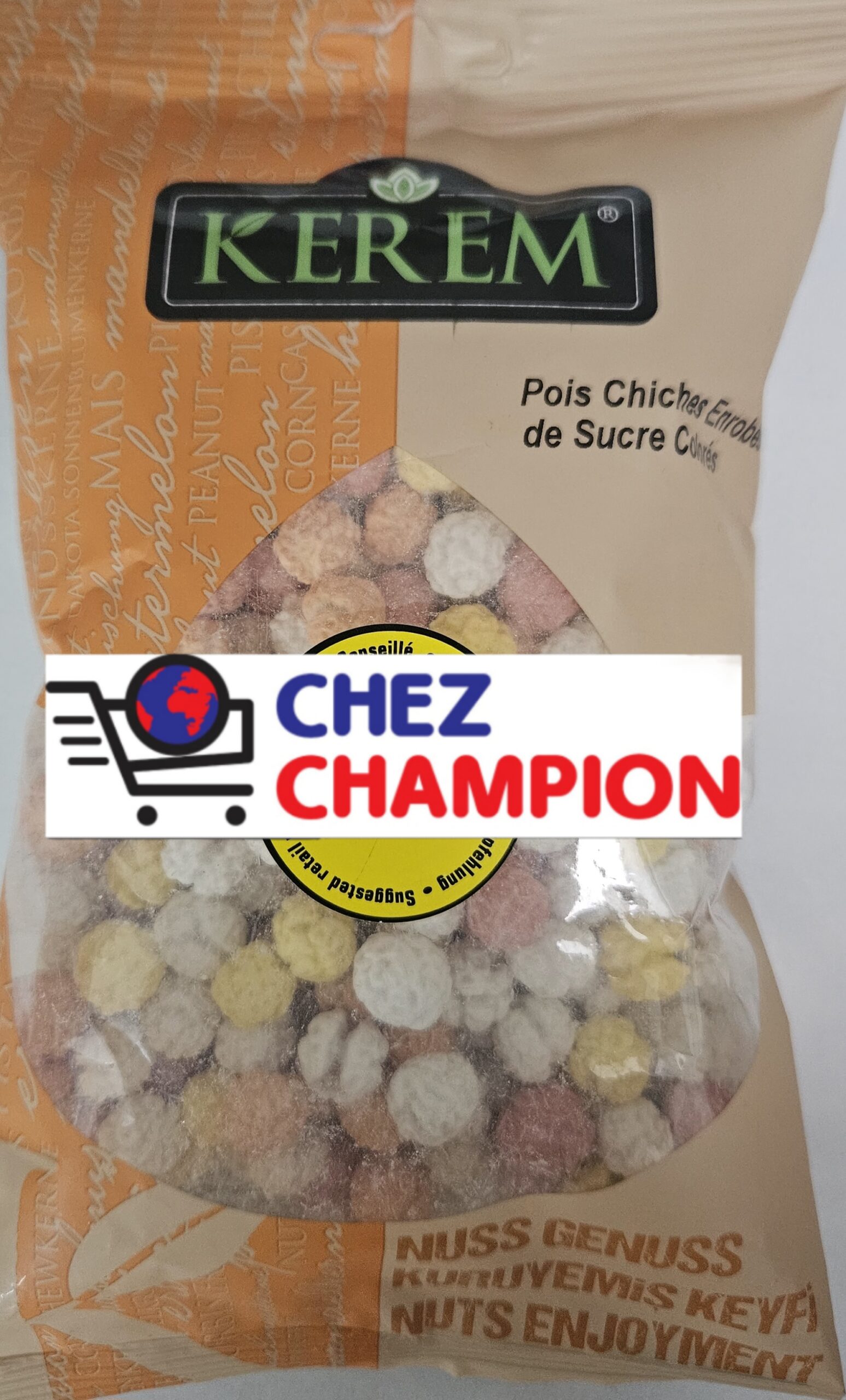 Kerem kuruyemis kefi – pois chiche enrobés de sucre colorés – bunte zuckerüberzogene Kichererbsen – 250g