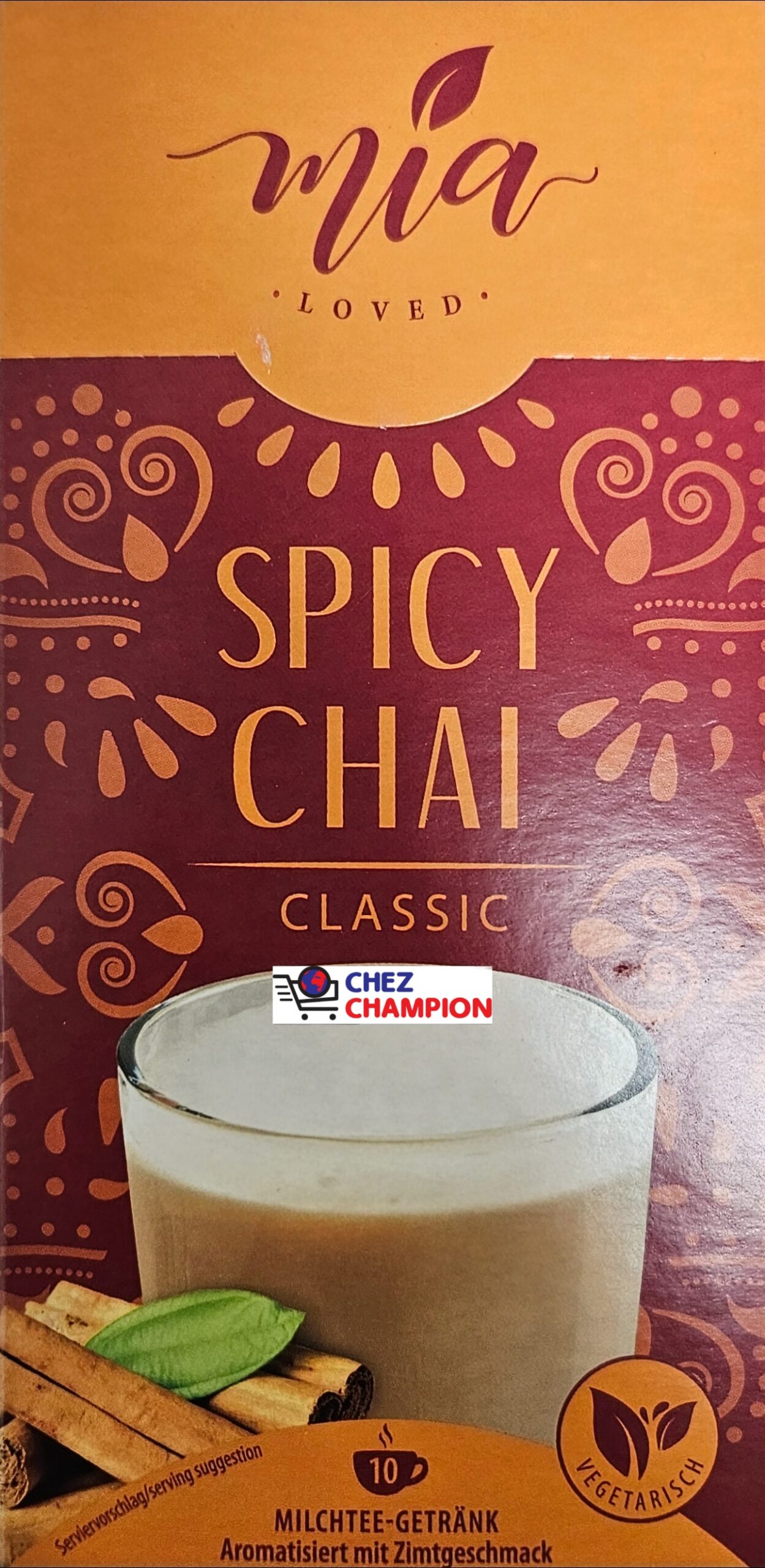 Mia spicy chai – préparation instantanée pour boissons à base de thé (10x25g) – 250g