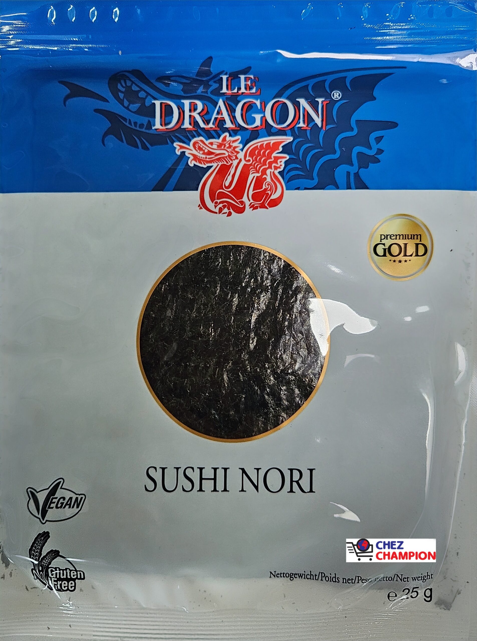 Le dragon sushi nori dried red seaweed leaves – feuilles d’algues rouges séchées – getrocknete Rotalgenblätter – 10 feuilles – 25g