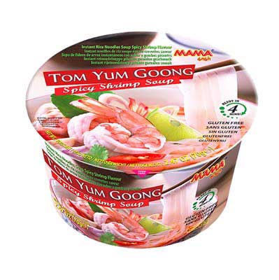Mama tom yum goong spicy shrimp soup – nouilles instantanée de riz soupe épicée saveur crevette – instant Reisnudelnsuppe mit scharfes Shrimpgeschmack – 70g